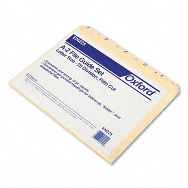 Esselte Pendaflex Corporation Esselte Pendaflex EN225 Recycled Top Tab File Guides  Alpha  1/5 Tab  Manila  Letter  25/Set EN225